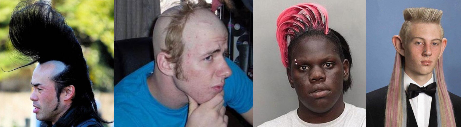 image of men with strange hair